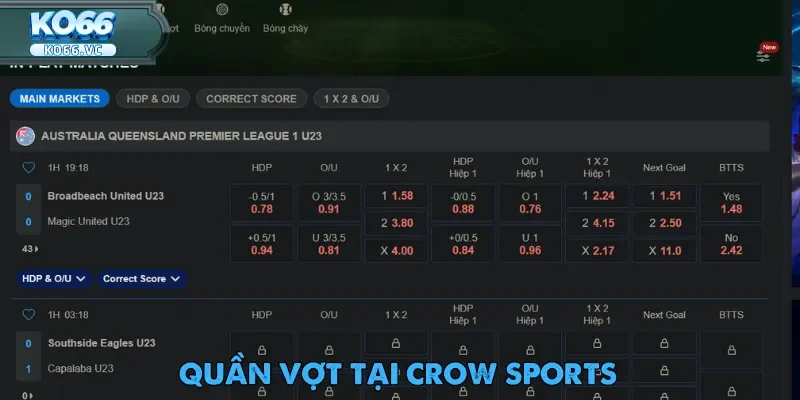 Crow Sports – Thiên Đường Giải Trí Hàng Đầu Châu Á 4 Quần vợt tại Crow Sports là lựa chọn hoàn hảo cho ai yêu thích sự kịch tính