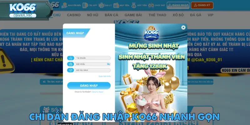 Đăng Nhập Ko66 - Nhanh Gọn Dành Cho Mọi Thiết Bị 3 Đăng nhập Ko66 là bước đầu tiên để bước vào thế giới giải trí hấp dẫn