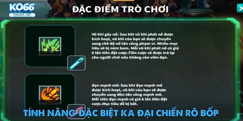 KA Đại Chiến Rô Bốp – Game Bắn Robot Cực Đỉnh 2025 3 KA Đại Chiến Rô Bốp thu hút nhờ loạt tính năng đặc biệt trong mỗi trận