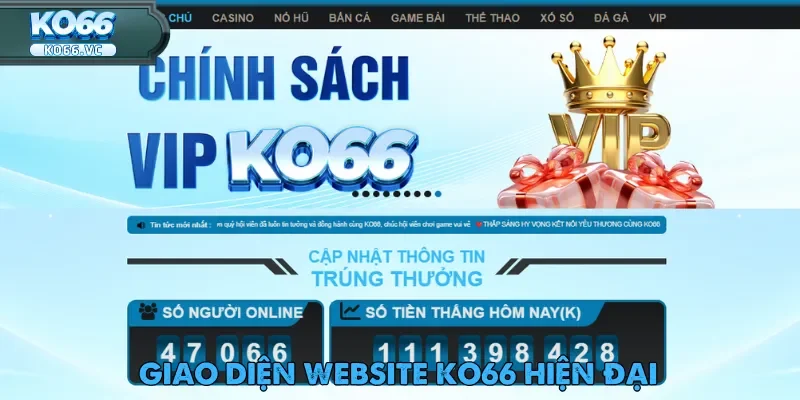 TRANG CHỦ 56 Giao diện Ko66 là yếu tố then chốt tạo nên ấn tượng đầu tiên cho người chơi